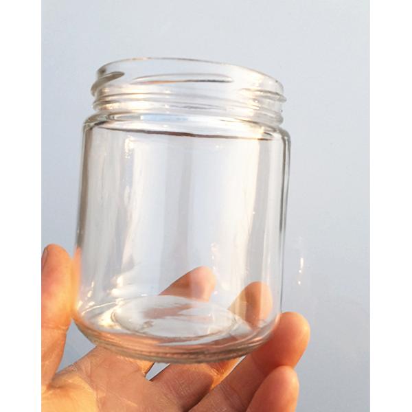 50g,100g,120g,200g and 250gram high transparent glass caviar jar with metal screw lid