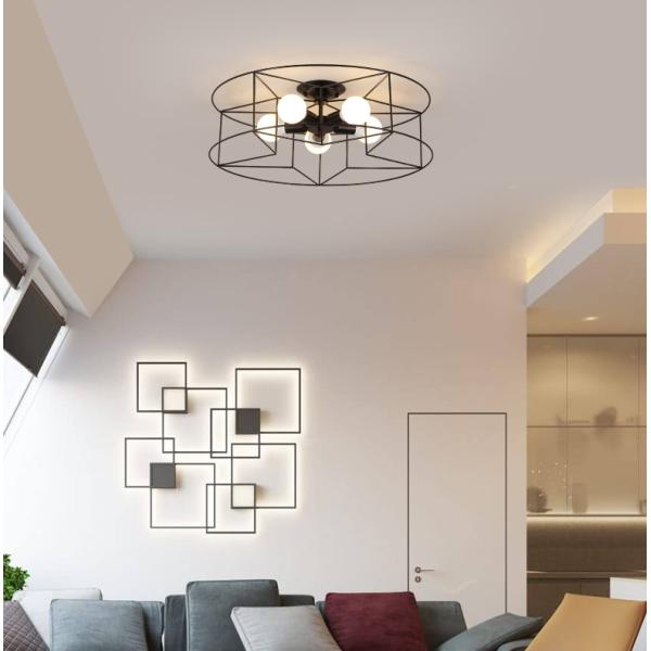 Люстра потолка света шкентеля утюга крытая современная освещая свет оформления лампы домашний