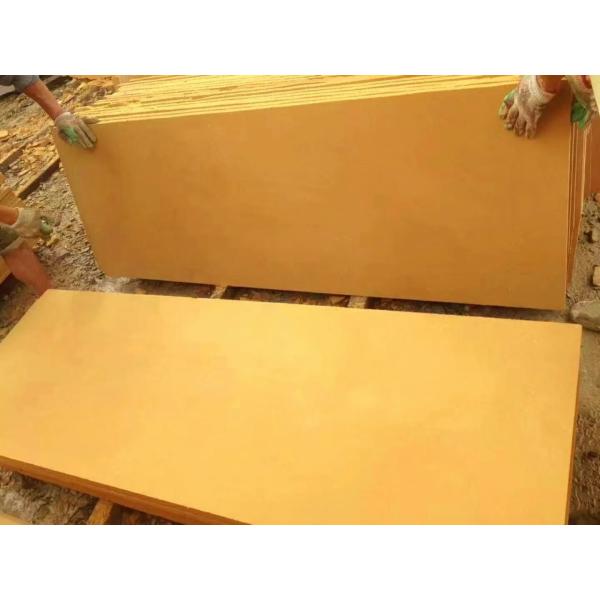 Brushed Natural Sandstone Slabs Abrasion Resistance Excellent Durability