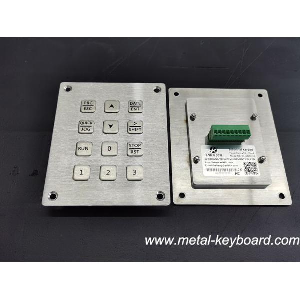 12 Keys 3x4 Layout Panel Mounted Keypad 2mm Actuation Stainless Steel