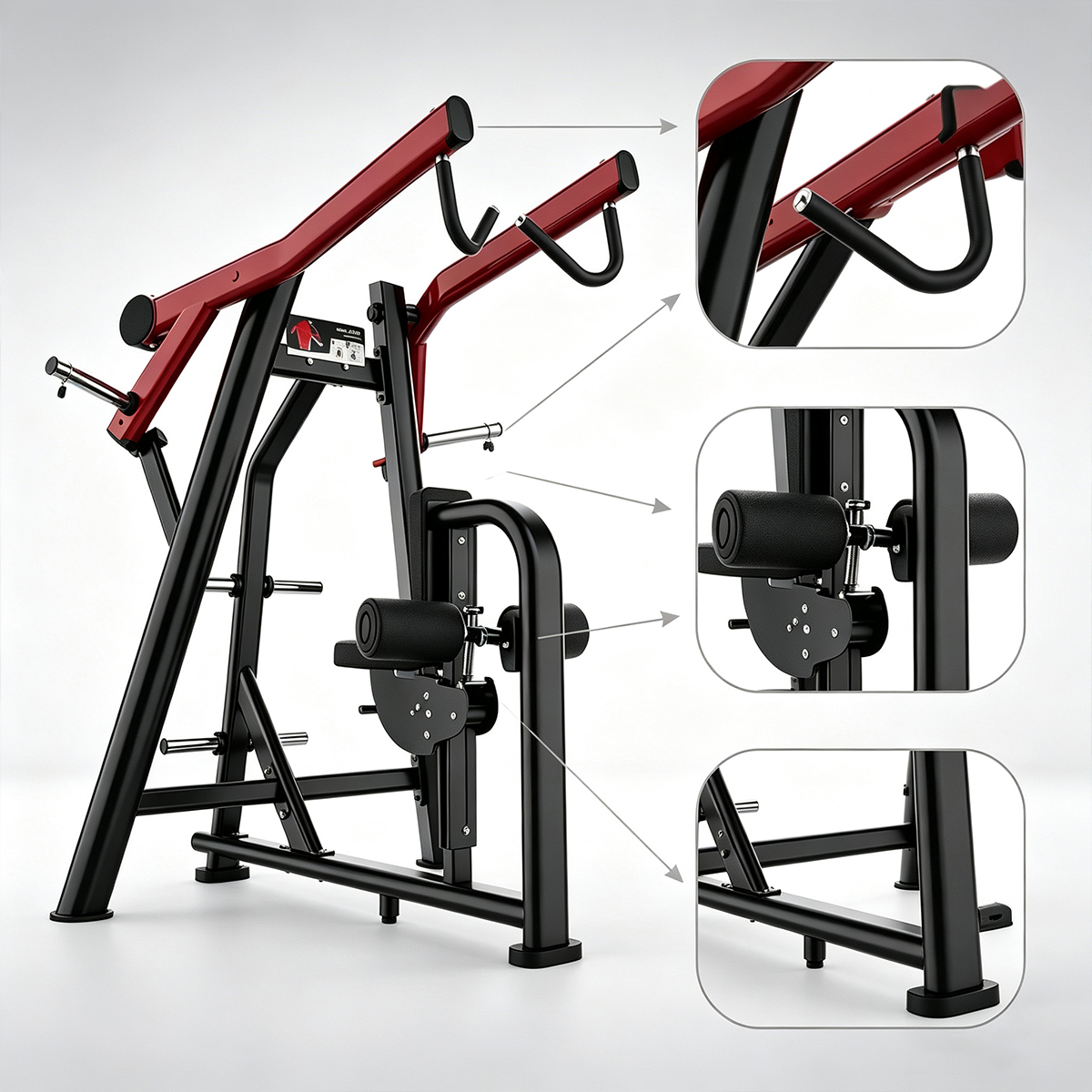 Gym Equipment High Row Low Row Plate Loaded Machines Back Exercise Machine Iso-Lateral High Row
