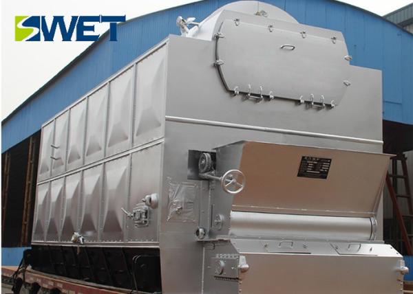 Chain Grate Biomass Fired Steam Boiler , 15t / H Horizontal Biomass Generator