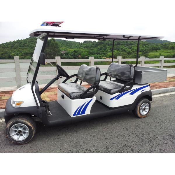 Comfortable Electric Golf Buggy , 4 Person Golf Cart Alarm Lights For Patrol