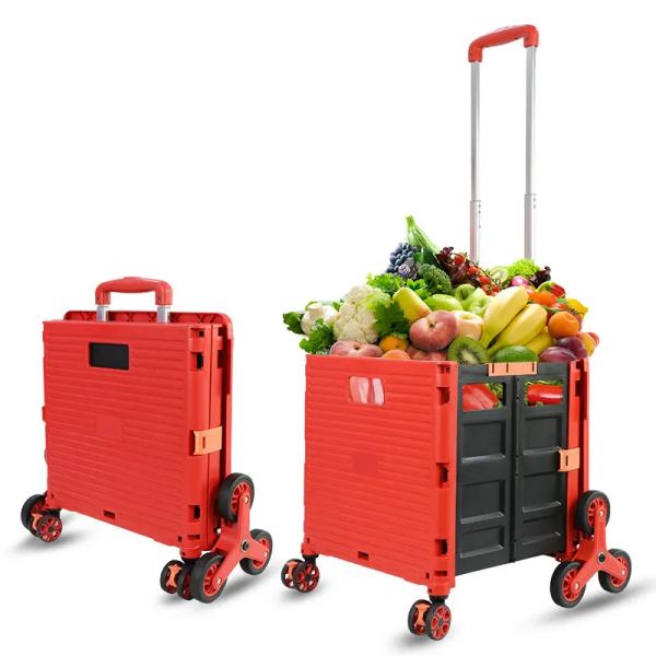 Багаж супермаркета вагонетки корзины лестниц подъема пластиковый располагаясь лагерем с крышкой