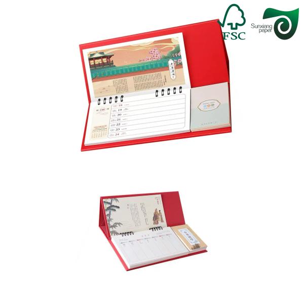Papier couché brillant C2S 635mm x 965mm en 250 g/m² et 300 g/m² pour calendrier de bureau FSC