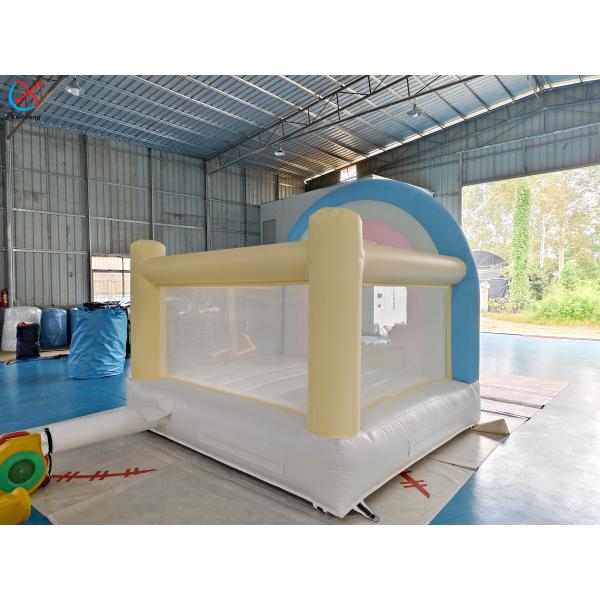 Factory Bounce House Slide Combo Rainbow Indoor Inflatable Bounce With Slide