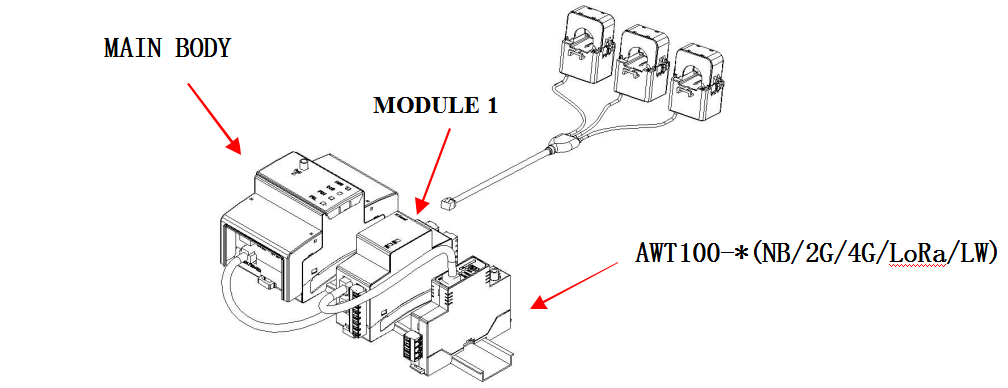 Счетчик энергии ADW200 45~65Hz беспроводной/Multi метр силы цепи