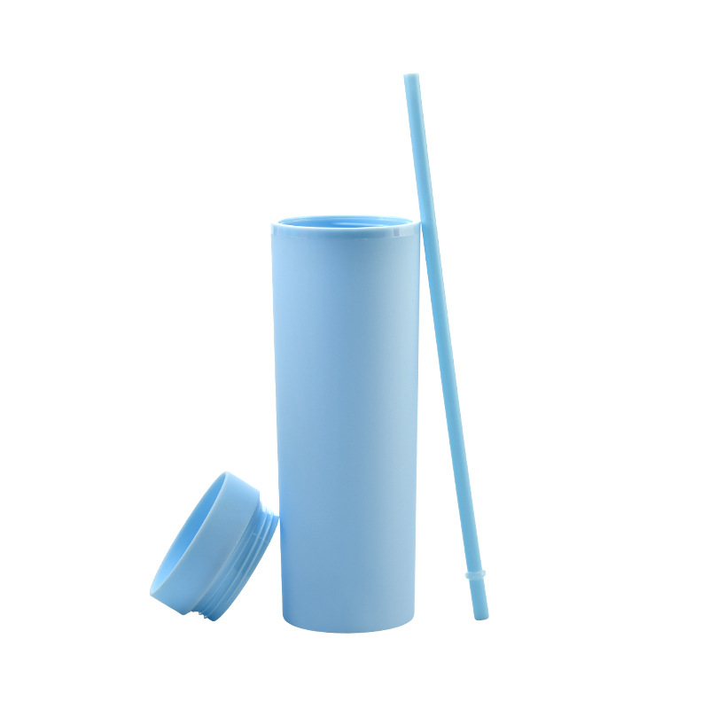 Штейн Tumblers офиса 16oz тощий покрасил акриловые Tumblers с крышками и соломами