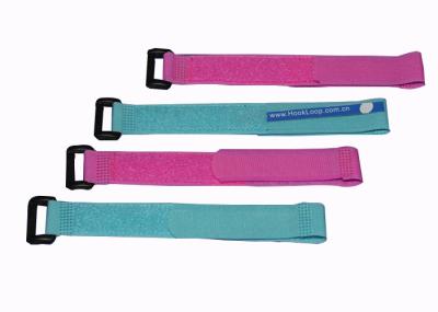 Narrow Reusable Nylon Short velcro tie down straps Environmentally Friendly