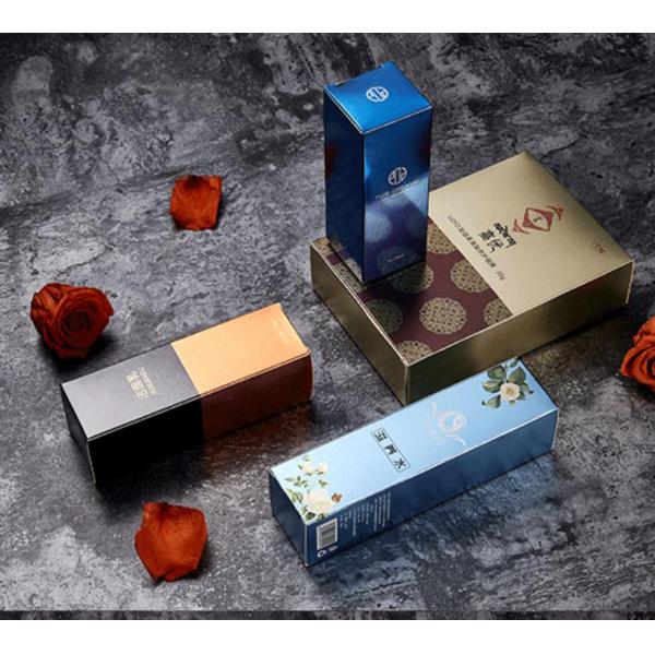 Unique Gold Foil Stamp Silver Cardboard Packing Paper Box Cosmetic Packaging Boxes