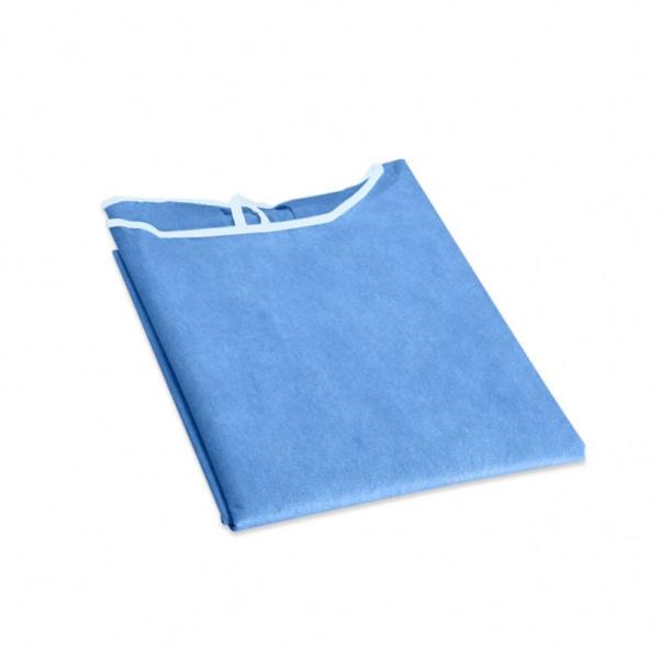 blue SMS Non Waven Material 45gsm Disposable Medical Isolation Gown