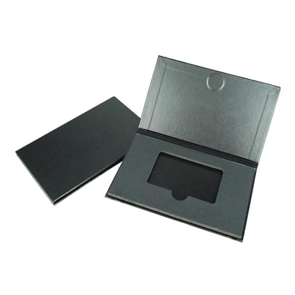 Caixa de cartão de papel preto de luxo Embalagem Personalizada Livro rígido de negócios Crédito de casamento Caixa de cartão de presente
