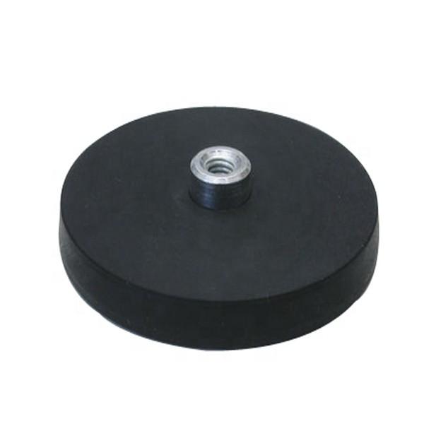 A3 Steel Case Rubber Coated Magnet Black Rubber Covered Magnets