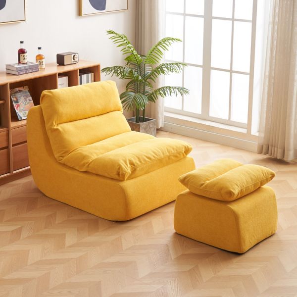 Wholesale Modern Living Room Backrest Cushion Lazy Lounge Recliner Sofa Chair Single Seat Bean Bag Sofa for Apartment Balcony