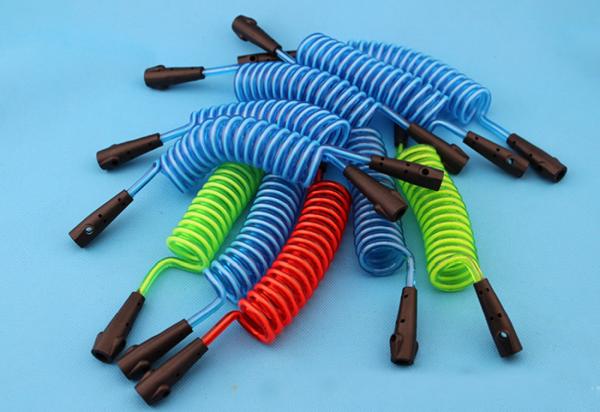 5.5MM Plastic PU Cord Diametre Blue/Green/Red Children Walking Safety Elastic Belt Leashes w/Connector for Wrist Bands