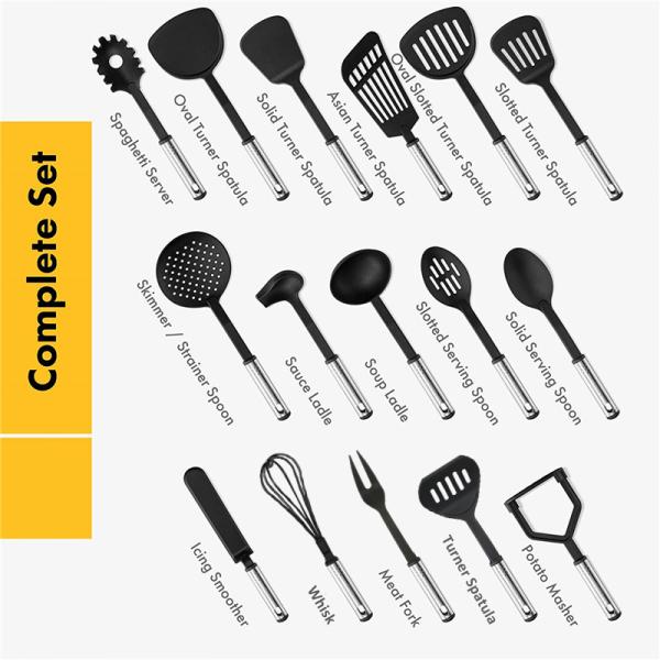 Kitchen Tools and Equipment Nonstick Nylon Cooking Utensil Set with Utensils Type