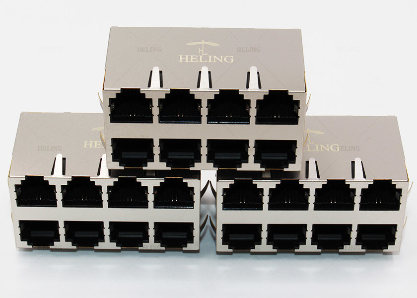 Плата вверх по женскому соединителю Lan SMT, соединителю низкопрофильного RJ45 водоустойчивому