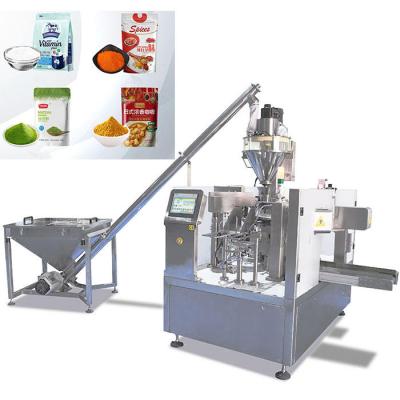 Automatic Doypack Premade Bag Powder Packing Machine For Labeling Detergent Soap Spices Chili Juice Coffee Flour Zip Pouches