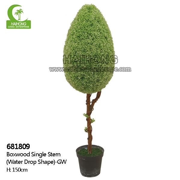 A gota da água dá forma à árvore artificial do Topiary de 5ft, bolas do Topiary do falso em uns potenciômetros