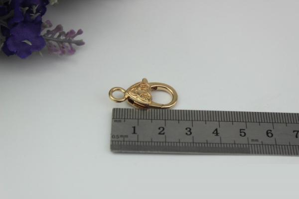Gold zinc alloy bag hardware mini 5 mm lanyard snap hook suitable for metal chains