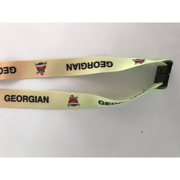 Heat Transfer Badge Holder Lanyard / Polyester Custom Printed Lanyards Pantone Color