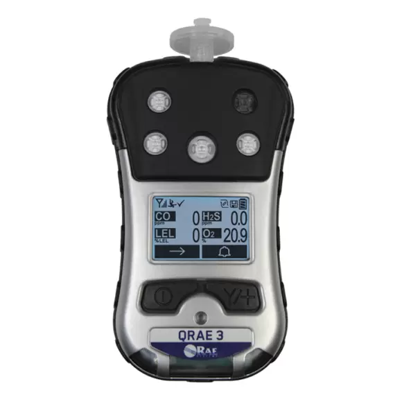 QRAE 3 Portable Four Gas Monitor with Pump | QRAE | O2 LEL H2S CO Toxic Gas Detector