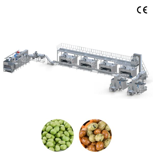 High Efficiency Peanut Coating And Roasting Production Line Food Roasting Processing Plan
