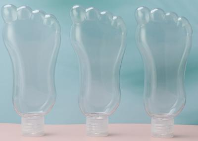 Garrafa recarregável plástica da corrente chave da forma 30ml 60ml do pé com Flip Cap