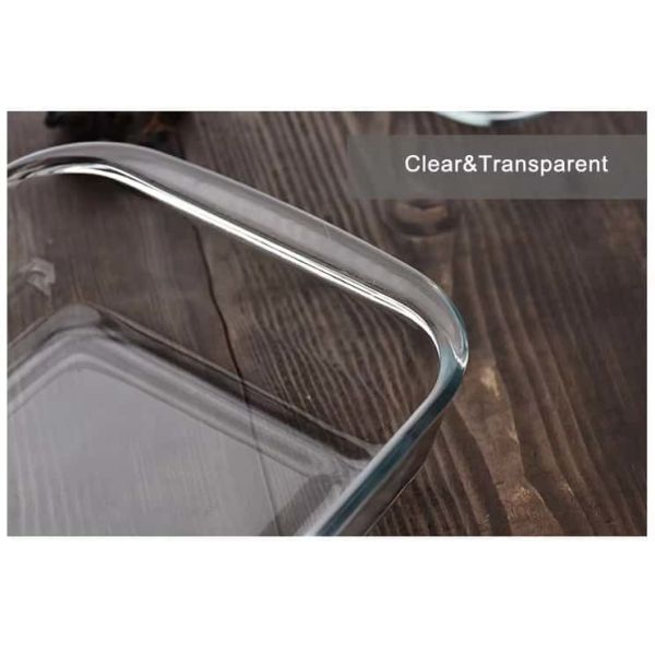 IKOO High Borosilicate Glass Baking Dish - 560℃ Heat Resistant & Dishwasher Safe Oven Safe Glass Pan