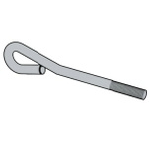 Hot Dip Galvanized Anchor Bolts With Hex Nuts M20 9 Type Foundation Bolts Carbon Steel