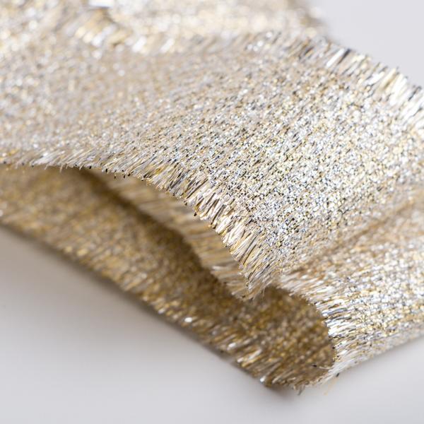 25mm Gold and Silver Fringe Glitter Ribbon The Perfect Finishing Touch for Christmas