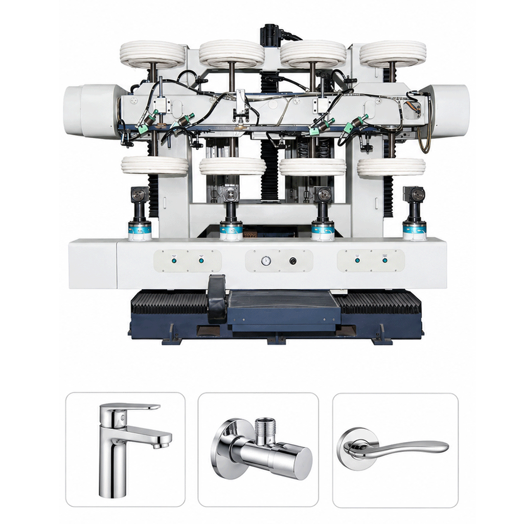 Safe Operation Robotic Polishing Cell with SCHNEIDER Electrical Emergency Stop and Light Curtain