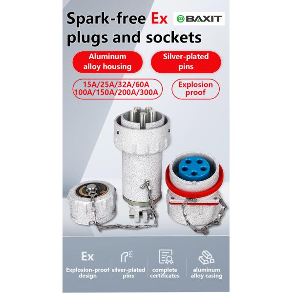 Good Selling IP66 Waterproof Industrial Socket Panel Mounted Straight Industrial Socket Explosion proof connector