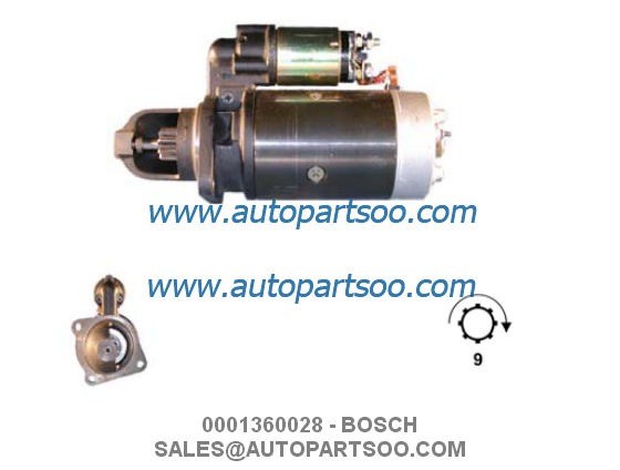 0001362051 6853810 - BOSCH Starter Motor 12V 2.4KW 9T MOTORES DE ARRANQUE
