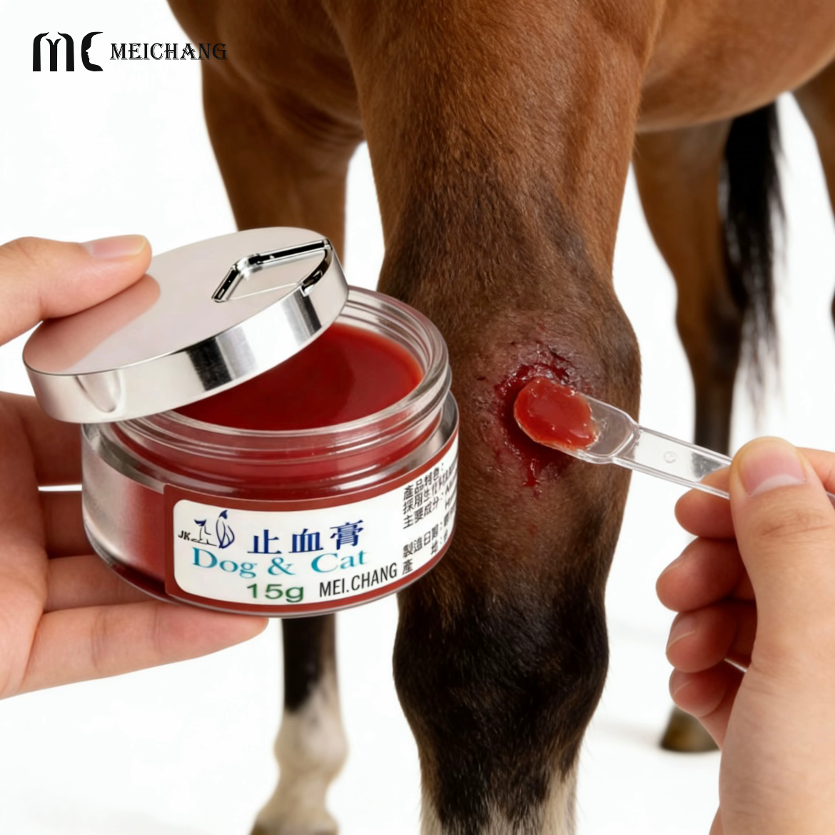 30G 50G Medical-Grade Pet All-Purpose Balm Jar with Built-in Spoon AS+PP Cream Container for Multi-Care Applications (MC-AS-552-4)
