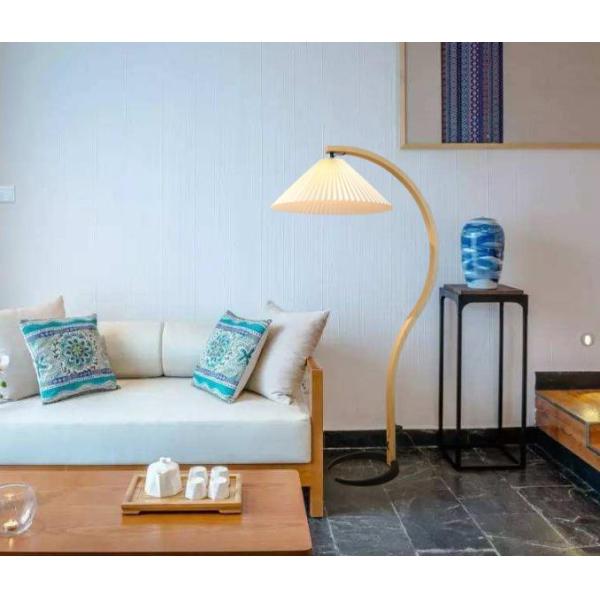 Creative Pleated Rattan Standing Lamp for bedroom living room