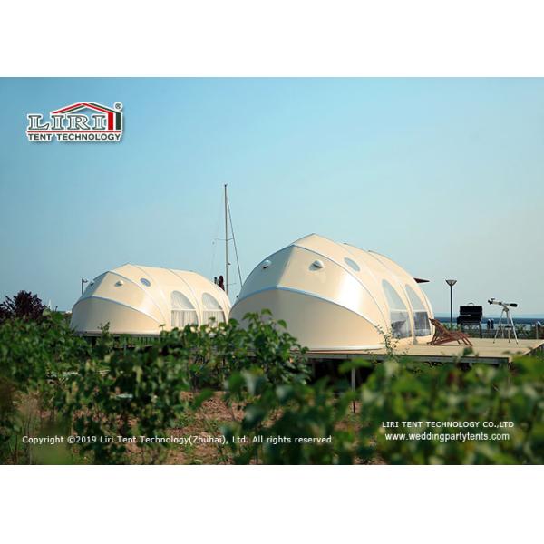 Шатры партии роскошной формы раковины на открытом воздухе с ясными крышками крыши и полными аксессуарами для 2-6 гостей