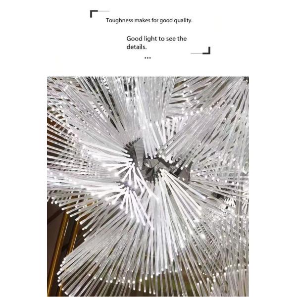 Duplex Villa Salle de banquet Hôtel Lobby Pissenlit Lampes de modélisation Département des ventes Art creux Lampes non standard