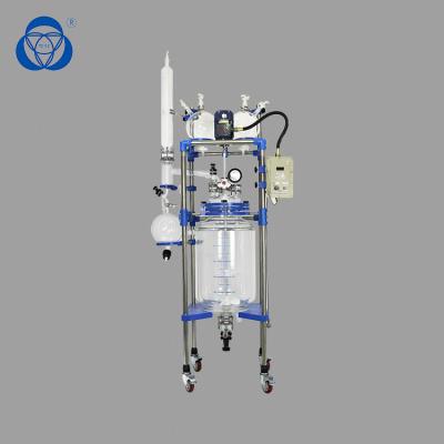 10L Borosilicate Jacketed Glass Vessel Explosion Proof 180W Motor Power