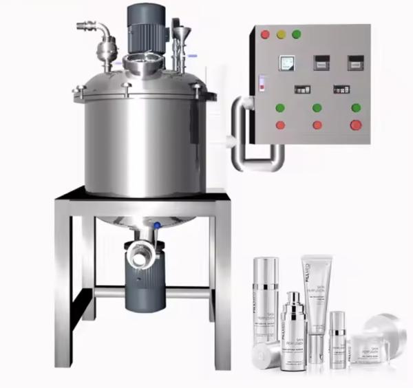20L - 200L Stainless Steel Vacuum Emulsifying Machine cosmetic high shear emulsifier mixer