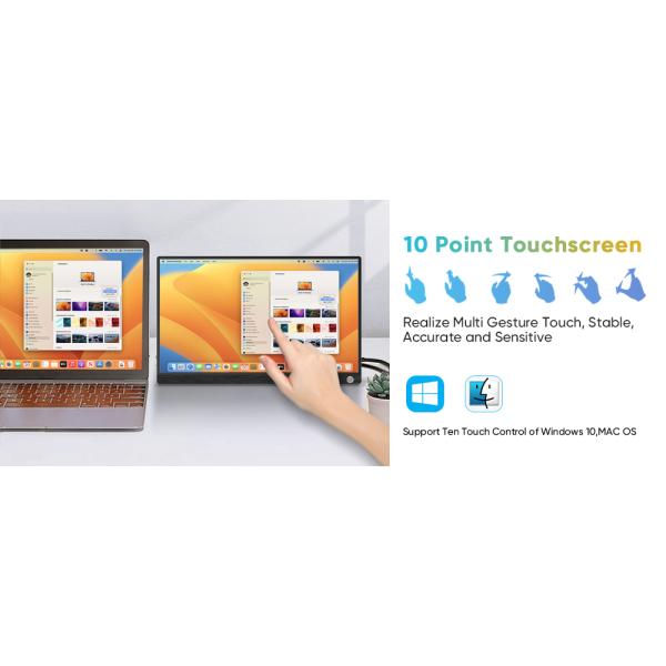 FORGOS 14 Inch 1080P FHD Full HD Gaming USB Portable Portatil Monitor Screen Extender For Laptop Mobile