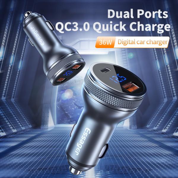 Chargeur de voiture Essager 36W PD 3.0 QC3.0 2U