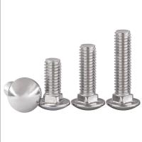 Carrinho de carro de aço inoxidável cabeça redonda para carrinho para parafusos l SS304 SS316 SS316L A2 A4 DIN603
