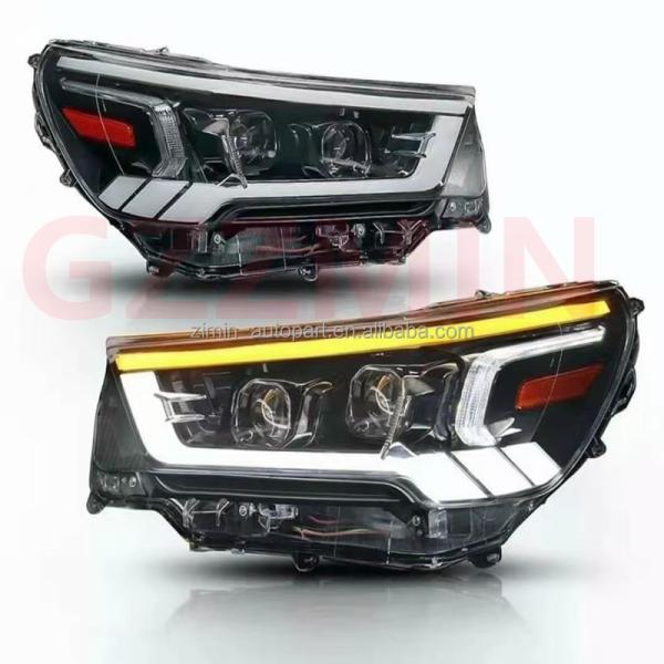 Plastic Black Car LED Headlight For Toyota HILUX REVO ROCCO