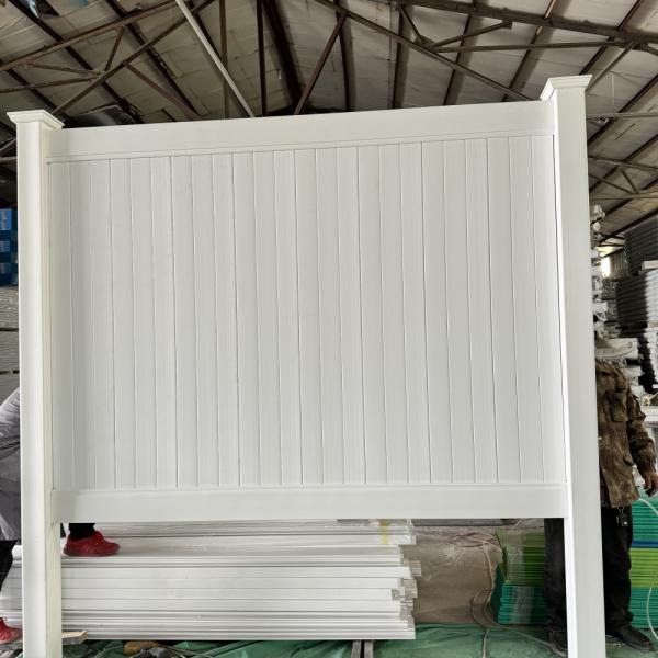 Low Maintenance White Vinyl Fence Boards Column 2590mm Water Proof