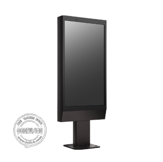 Standing Free Outdoor Digital Signage 2500 Nits Waterproof 4G Blue Color Anti UV