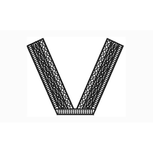 Hot sales embroidery neck trim water soluble trimming for collar part