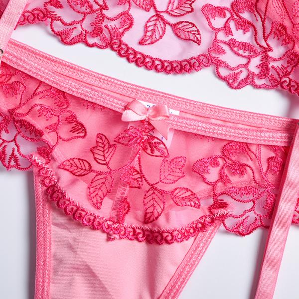 Nighty Lace Mesh Lingerie Hollow Sexy Floral Embroidery Lingerie