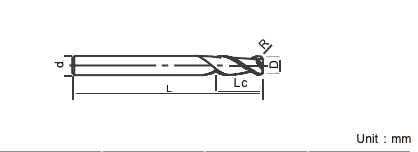 2 Flutes Mill Radius Cutter Corner Radius Endmills For Customized Production Solutions