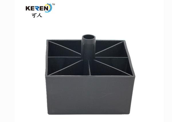 KR-P0249 Durable Plastic Square Couch Legs 60mm Height Corrosion Resistance